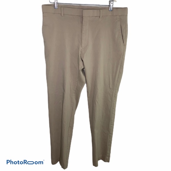 Tommy Hilfiger Stretch Slim Fit Flat Front Pants - Picture 1 of 5